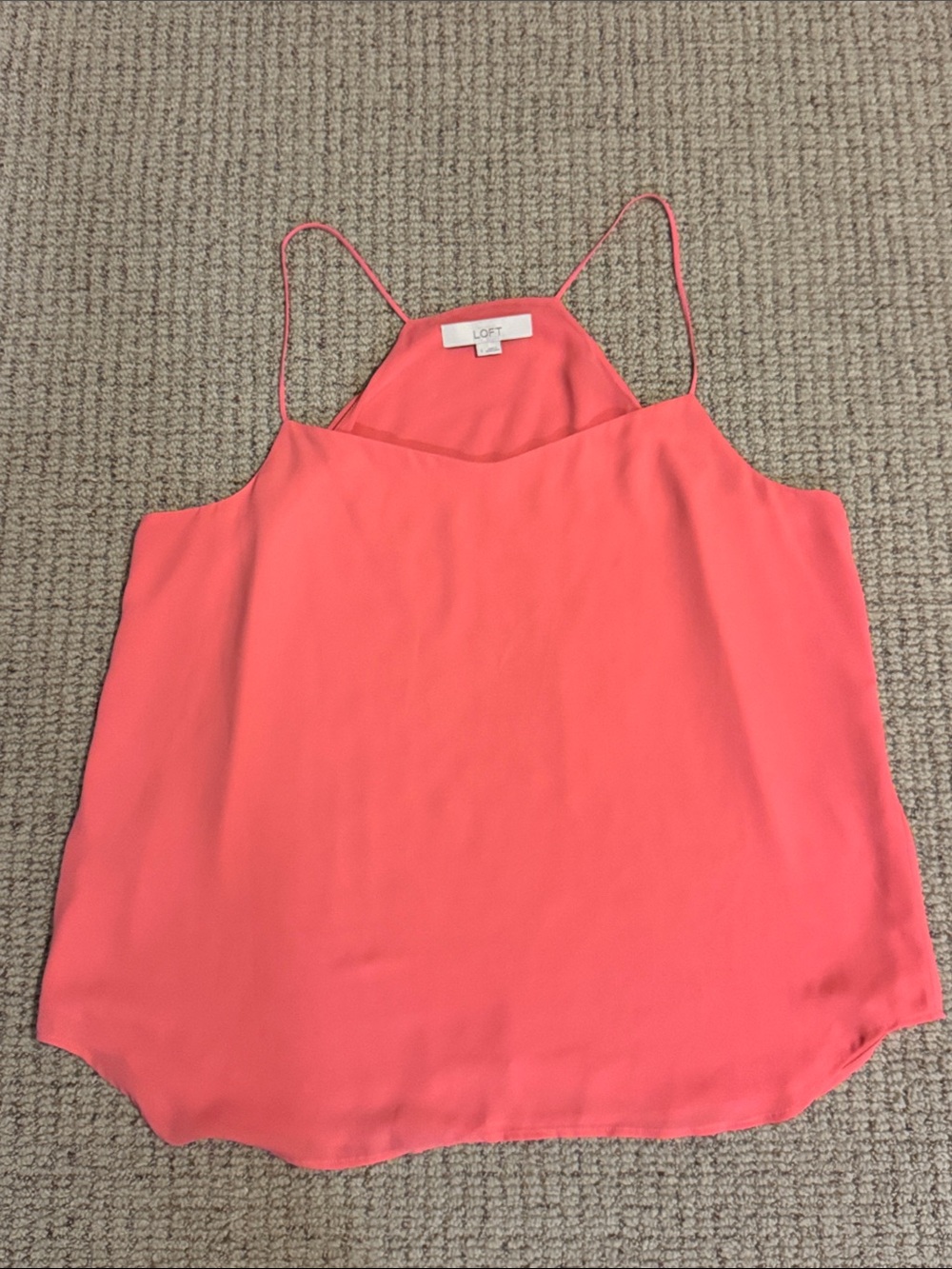 LOFT Coral Pink Spaghetti-Strap Camisole